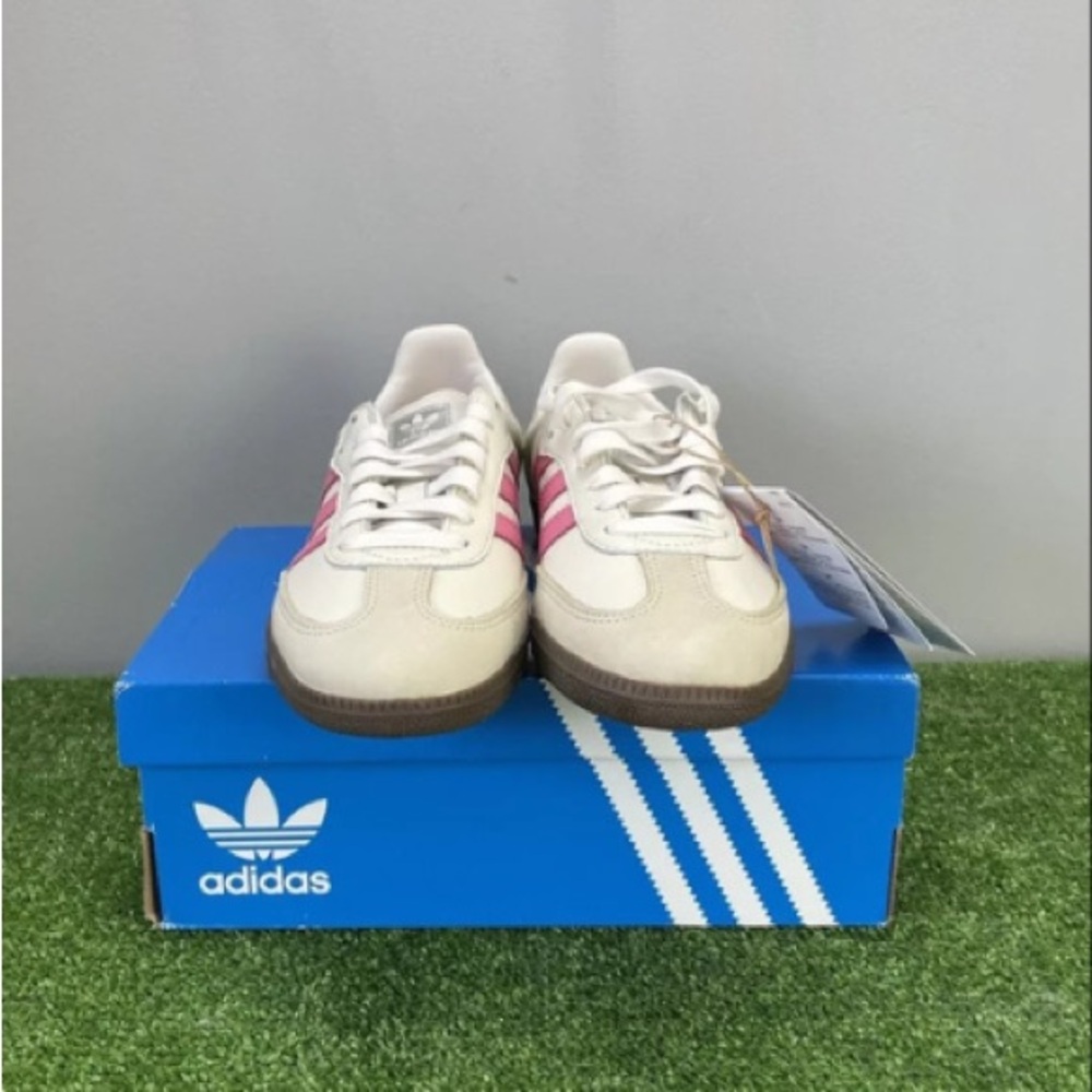 ADIDAS Women's Samba Lucid Pink and White Sneakers - Picture 3 of 5